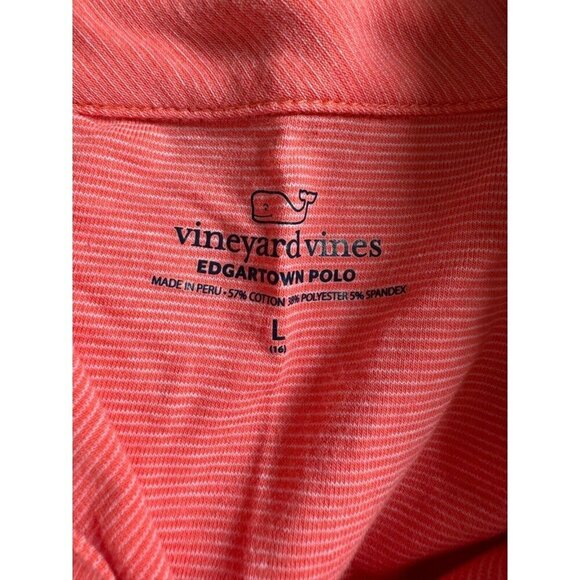 Vineyard Vines Boys Coral Seawall Solid Edgartown Polo Kids Size Large - Picture 5 of 6